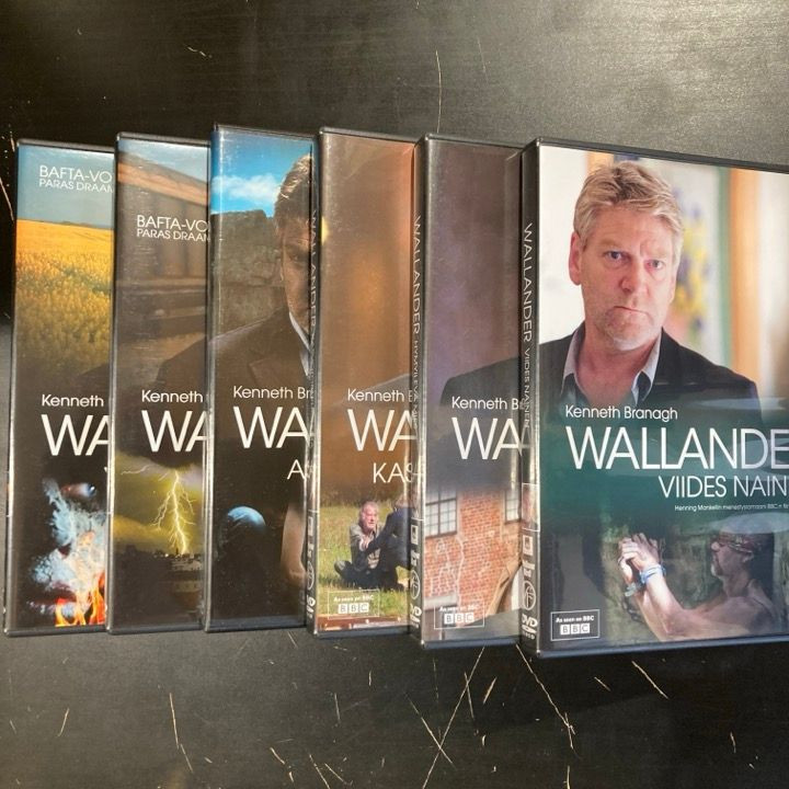 Wallander (UK) 1-6 (kaudet 1-2) 6DVD (VG+/M-) -daama/jännitys-